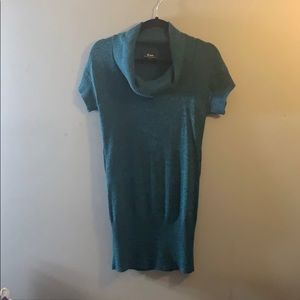 Teal sweater dress